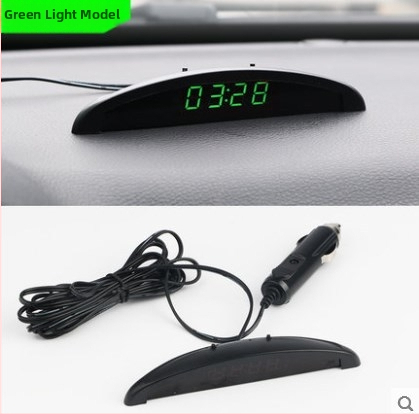 Automobiļu digitālais pulkstenis ar aizmugurējo apgaismojumu, iekšējais termometrs un voltmetr (automobiļa klase; aizmugurējo apgaismojumu; iekšējais termometrs; voltmetr)