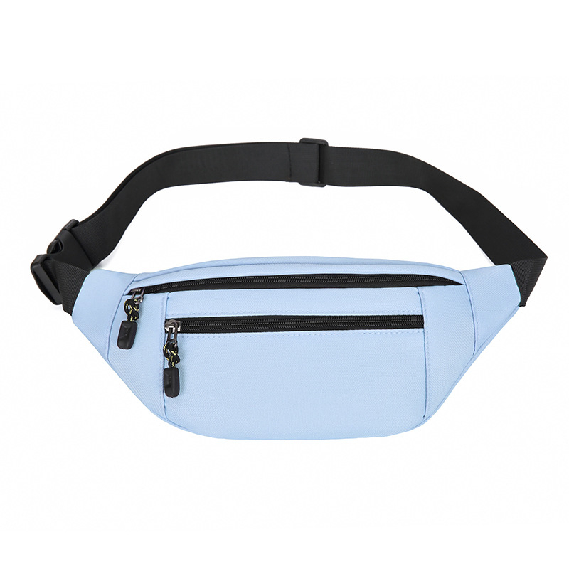 Unisex poliesterska torba za pojas, zatvarač, višeslojna unutarnja podjela (zip pretinjak, pretinjak za telefon, pretinjak za dokumente), s mezzanine, za slobodno vrijeme – Proljeće 2025