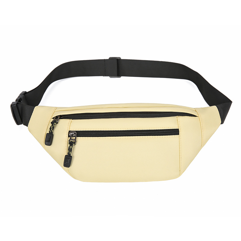 Unisex poliesterska torba za pojas, zatvarač, višeslojna unutarnja podjela (zip pretinjak, pretinjak za telefon, pretinjak za dokumente), s mezzanine, za slobodno vrijeme – Proljeće 2025