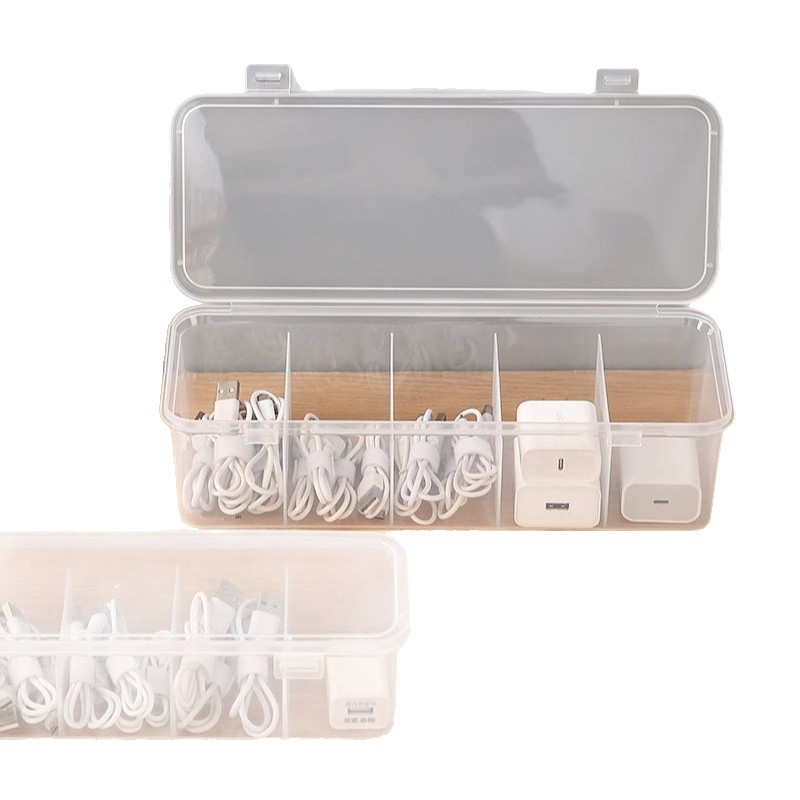 Κουτί αποθήκευσης καλωδίων με καπάκι και διαμέρισμα περιέλιξης για οργάνωση γραφείου – μοντέρνο μινιμαλιστικό σχέδιο, κατάλληλο για ταξίδια, κουζίνα και γραφείο, μάρκα Friendly