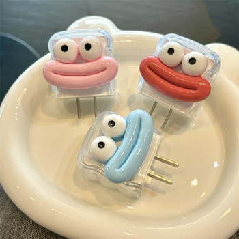 Зарядно защитно покритие за бързо зареждане 18W/20W, TPU материал, карикатурен дизайн с голяма уста‑ябълка, съвместим с iPhone 13 и iPad 10