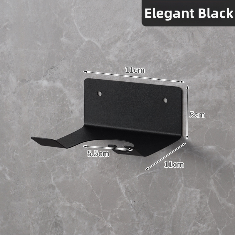 Raft de depozitare pentru uscător de păr, din oțel inoxidabil – montare fără găuri, design cu înfășurare a cablului, pentru baie și dormitor (Weisason, simplitate modernă, 2024)