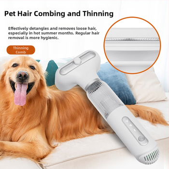 Dispozitiv de aspirare a părului pentru îngrijirea animalelor de companie – corp ABS, pieptene rotund, potrivit pentru pisici cu blană lungă