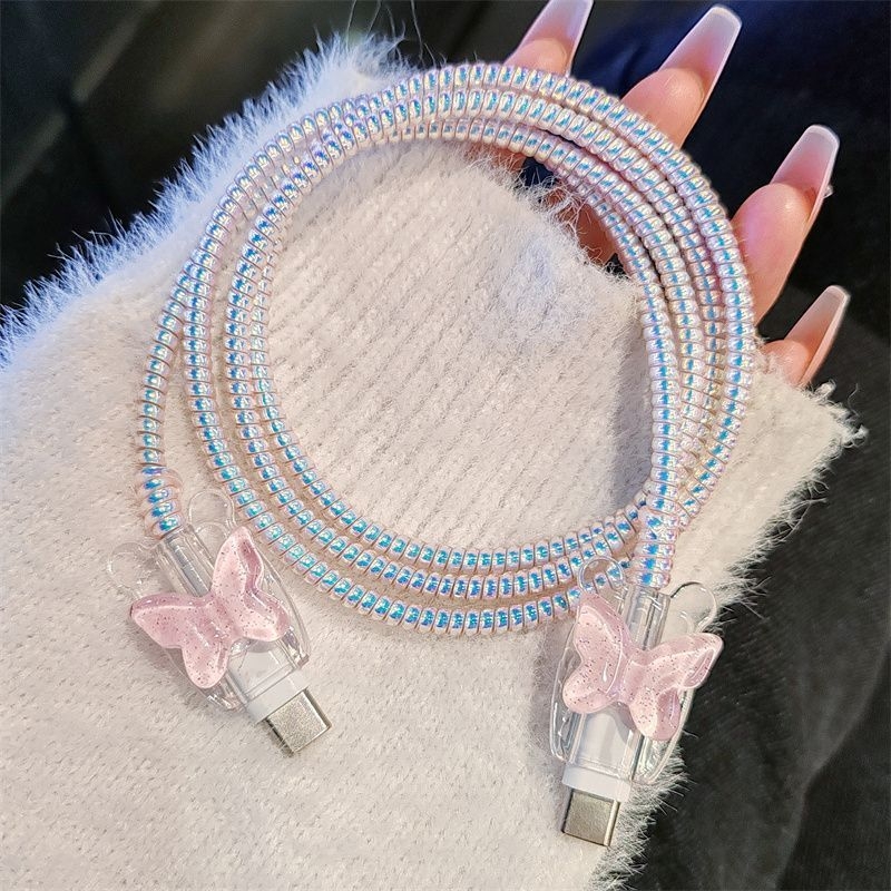 Zaštitni poklopac za kabel za punjenje s dizajnom leptira, Apple, kompatibilan s iPhone 14 Pro Max i iPad