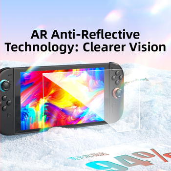 Carmor tvrdené sklo ochranné sklo pre Nintendo Switch 2. generáciu - AR anti-reflexné, proti otlačkom prstov, predná fólia, úplné pokrytie obrazovky