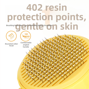 Hrebeň na starostlivosť o domáce zvieratá pre mačky a psy — rozpletanie uzlov, ihlový hrebeň, odstraňovanie voľných chlpov; ABS + nerezová oceľ; model PC001; Beach