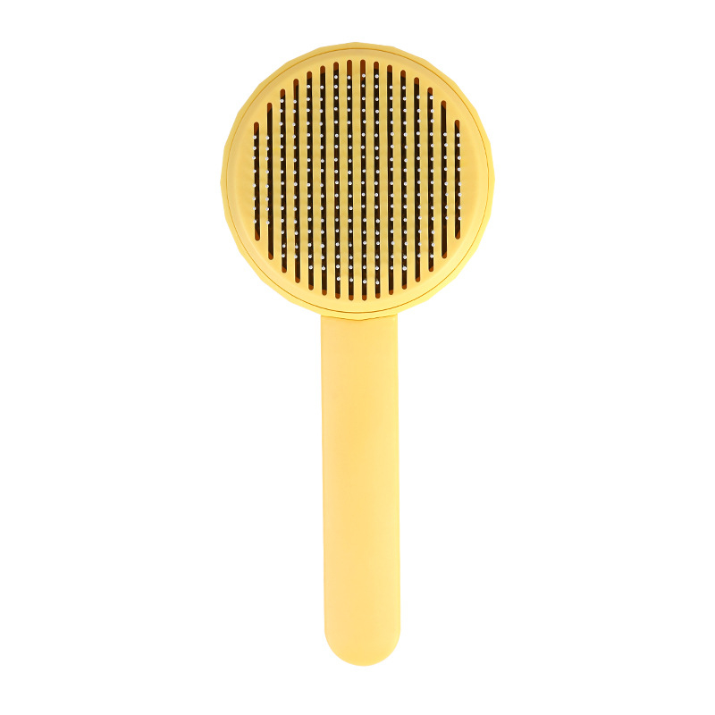 Pieptene de îngrijire pentru animale de companie (pisici și câini) — descurcător de noduri, pieptene cu ace, îndepărtarea părului liber; ABS + oțel inoxidabil; model PC001; Beach