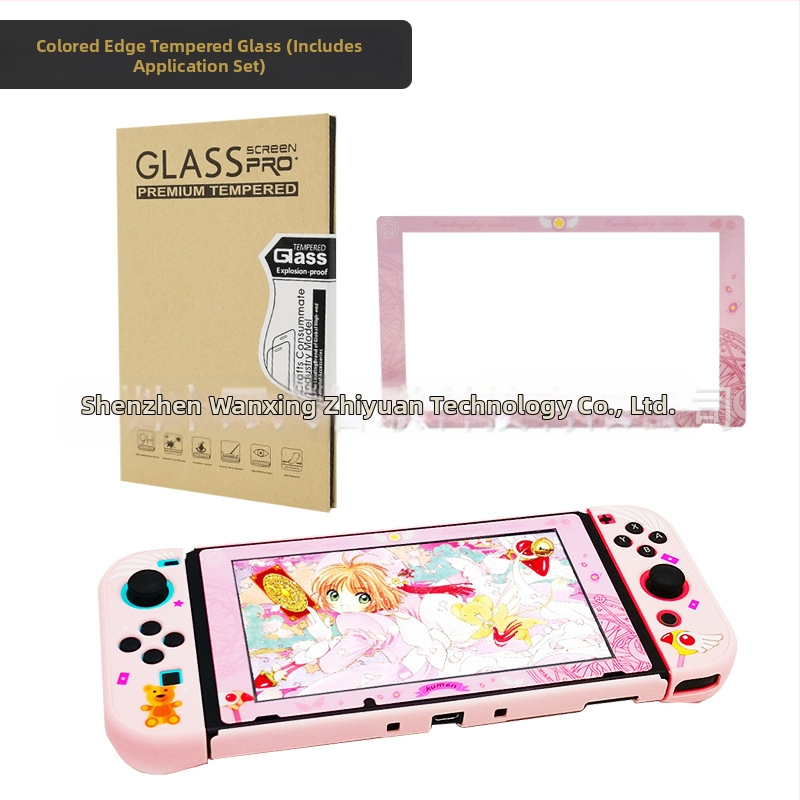 Nintendo Switch rūdīta stikla ekrāna aizsargs ar rakstu, biezums 0,2 mm, caurlaidība 90%