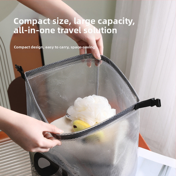 Cestovná kozmetická taška, štvorcový tvar, EVA materiál, viacúčelová, model RY008, na cestovanie, uskladnenie make‑upu a spálne.