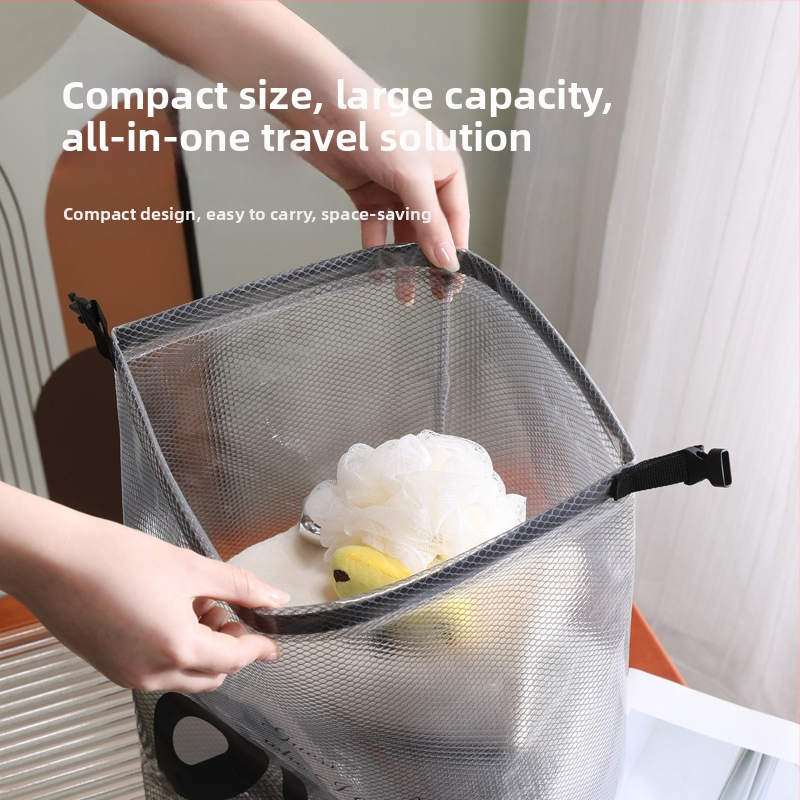 Cestovná kozmetická taška, štvorcový tvar, EVA materiál, viacúčelová, model RY008, na cestovanie, uskladnenie make‑upu a spálne.