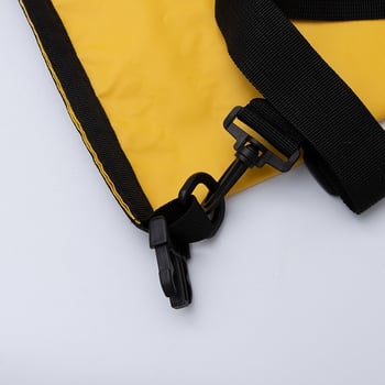 Водоустойчива раница за туризъм с шнур за затваряне, PVC материал, капацитет 15 л, подходяща за походи, къмпинг и колоездене