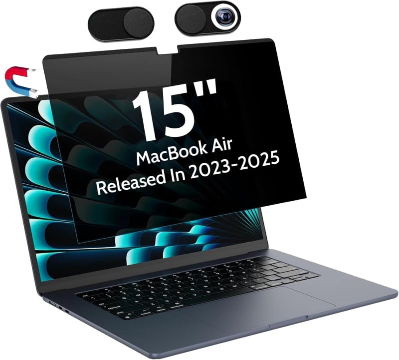 MacBook магнитен екран за поверителност за Apple лаптопи – защита от синята светлина, премахваем, магнитно закрепване, съвместим с MacBook Air/Pro