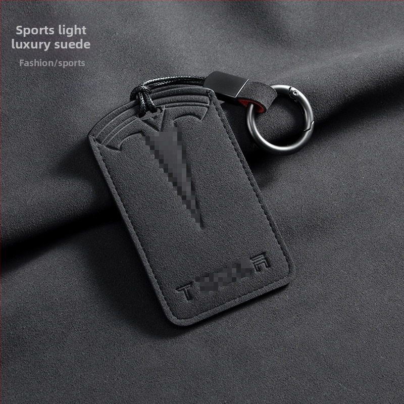 Pouzdro na kľúčovú kartu Tesla pre Model 3 a Model Y, Suede materiál, Retro štýl, Nancheng