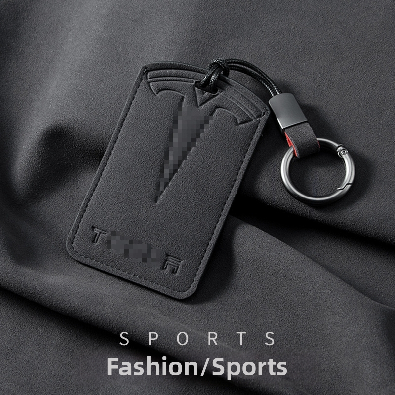 Pouzdro na kľúčovú kartu Tesla pre Model 3 a Model Y, Suede materiál, Retro štýl, Nancheng