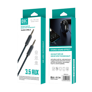 Cablu audio, 3,5 mm masculin la masculin, izolație TPE, conductori plăcați cu nichel, miez de cupru, IS9001 certificat