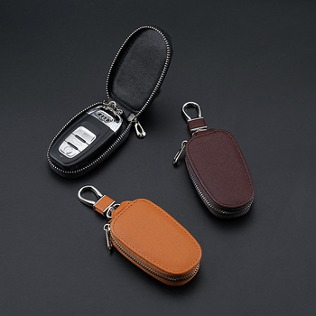 Taška na kľúče z PU kože, jednobarevná, obchodný štýl elit, značka shenmeisi