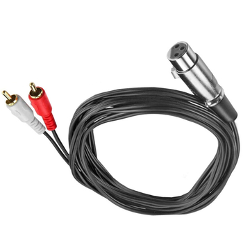 Cablu adaptor: 2 RCA la XLR (masculin/feminin); nucleu CCA; conductoare din cupru — Cute Way YR-L-41-150