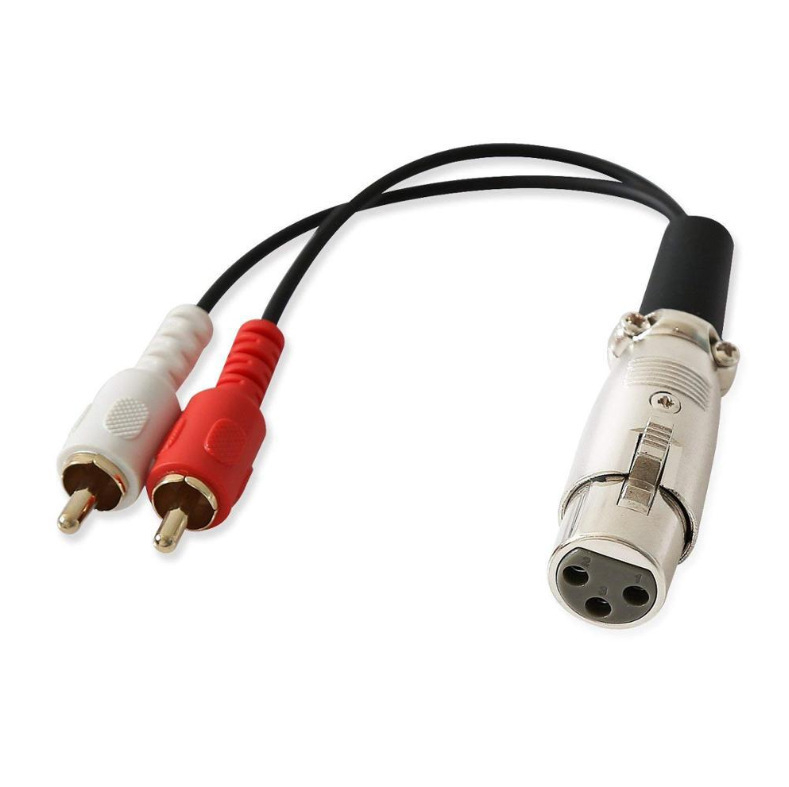 Cablu adaptor: 2 RCA la XLR (masculin/feminin); nucleu CCA; conductoare din cupru — Cute Way YR-L-41-150