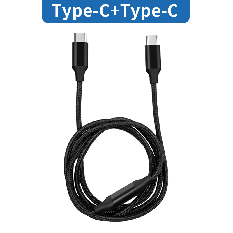 Digital Fox zvukový záznamový kábel, dvojhlavý, 3,5 mm samčie–samčie a USB Type-C obojsmerný konektor