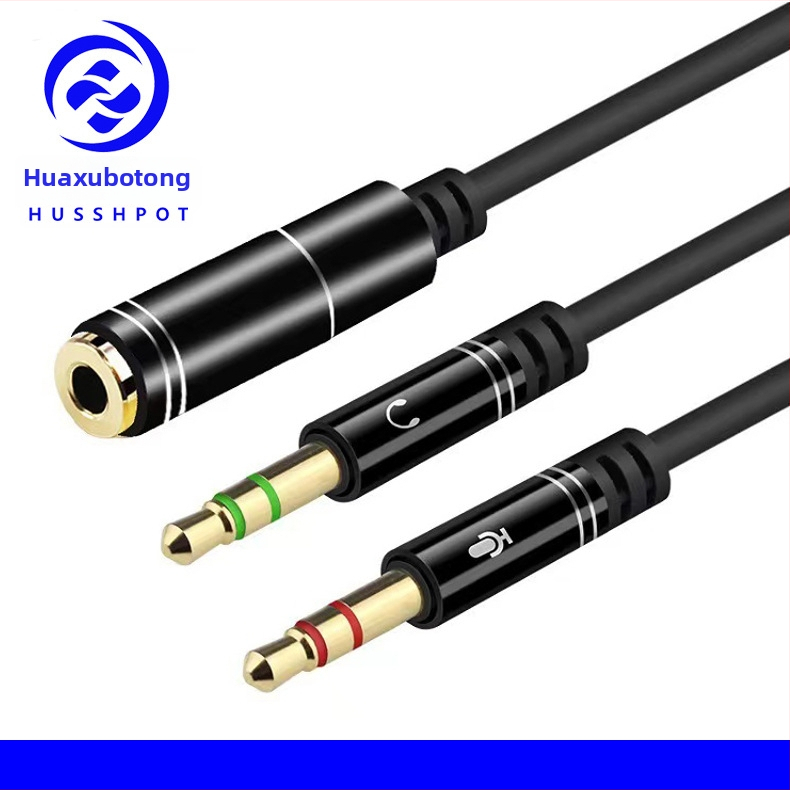 Audio kábel 2-v-1, model M4, pozlátený, meďový vodič, pre digitálne zariadenia