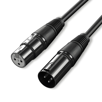 REXLIS KMF-6228 XLR audio kábel, mužský–ženský, 3-jadro, meď vodiče, niklovaný plášť, dĺžka 30 m