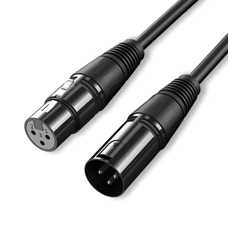 REXLIS KMF-6228 XLR audio kábel, mužský–ženský, 3-jadro, meď vodiče, niklovaný plášť, dĺžka 30 m