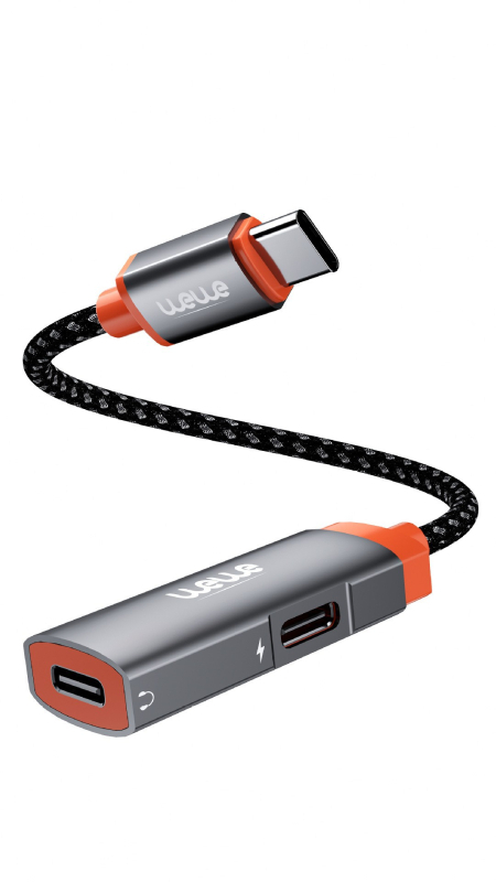 Boyi Adaptor audio Type-C 2-in-1 cu încărcare rapidă, jack 3,5 mm, placat cu aur, 60W, compatibil cu iPad Pro, Huawei, Xiaomi, Samsung, Google, Meizu