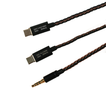 8-žilni MMCX kabel za slušalice s mikrofonom, regulacija glasnoće, DIY kabel za nadogradnju slušalica, 3,5 mm / Type-C priključci