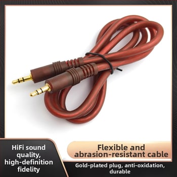 Cablul audio 6.35 mm la 3.5 mm, mufă bărbat-bărbat, cu contacte placate cu aur, conductori din cupru OFC, pentru mixer/amplificator și audio auto