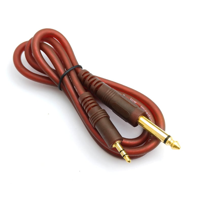 Cablul audio 6.35 mm la 3.5 mm, mufă bărbat-bărbat, cu contacte placate cu aur, conductori din cupru OFC, pentru mixer/amplificator și audio auto