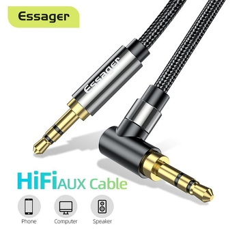ESSAGER EYP35-WTA 3,5 mm muški‑na‑muški audio kabel, pozlaćeni konektori, bakreno jezgro, za digitalne uređaje