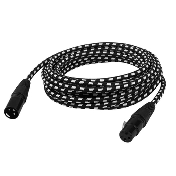 XLR kabel za mikrofon, pleteni štit, bakar bez kisika, muški–ženski priključak, ROHS certificiran, za računalne periferije