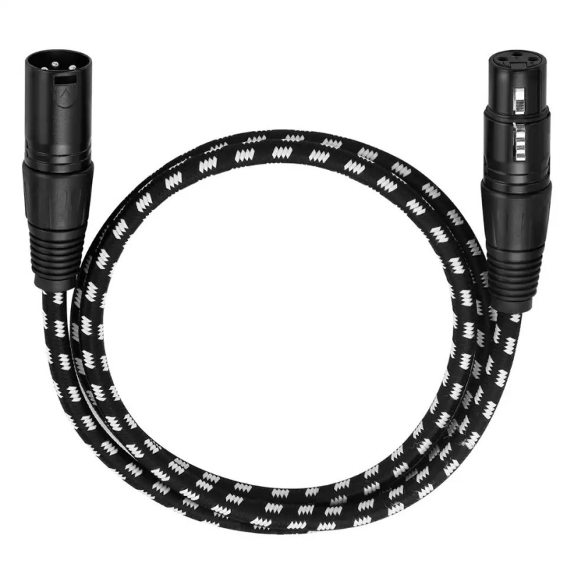 XLR kabel za mikrofon, pleteni štit, bakar bez kisika, muški–ženski priključak, ROHS certificiran, za računalne periferije