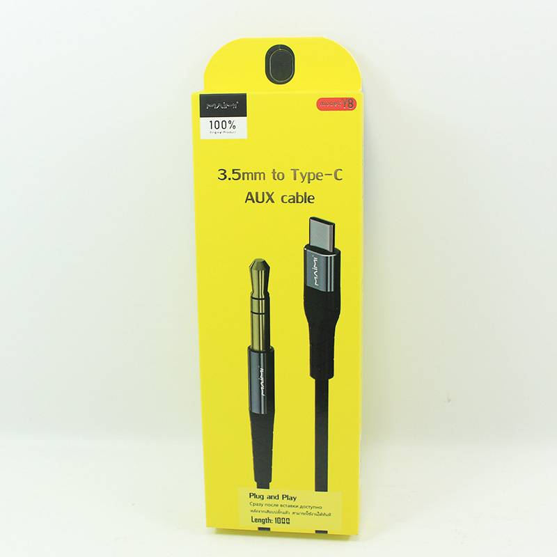 Kabel za auto audio za iPhone, AUX kabel, Type-C i 3.5 mm adapter, bakreni vodič s PET jezgrom