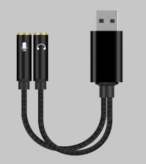 USB zvučna kartica s 3,5 mm adapterom za desktop i laptop – RXIX luoliang; zlatno premazivanje; jezgro: čista bakrena žica; težina 16 g (jezgro: čista bakrena žica)