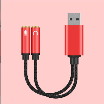 USB zvučna kartica s 3,5 mm adapterom za desktop i laptop – RXIX luoliang; zlatno premazivanje; jezgro: čista bakrena žica; težina 16 g (jezgro: čista bakrena žica)