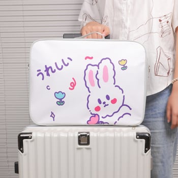 Τσάντα αποθήκευσης ταξιδιού σε κυβικό σχήμα, αδιάβροχο ύφασμα Oxford, με σχέδιο καρτούν, πολυχρηστικός οργανωτής για ρούχα, είδη περιποίησης και βρώμικα ρούχα