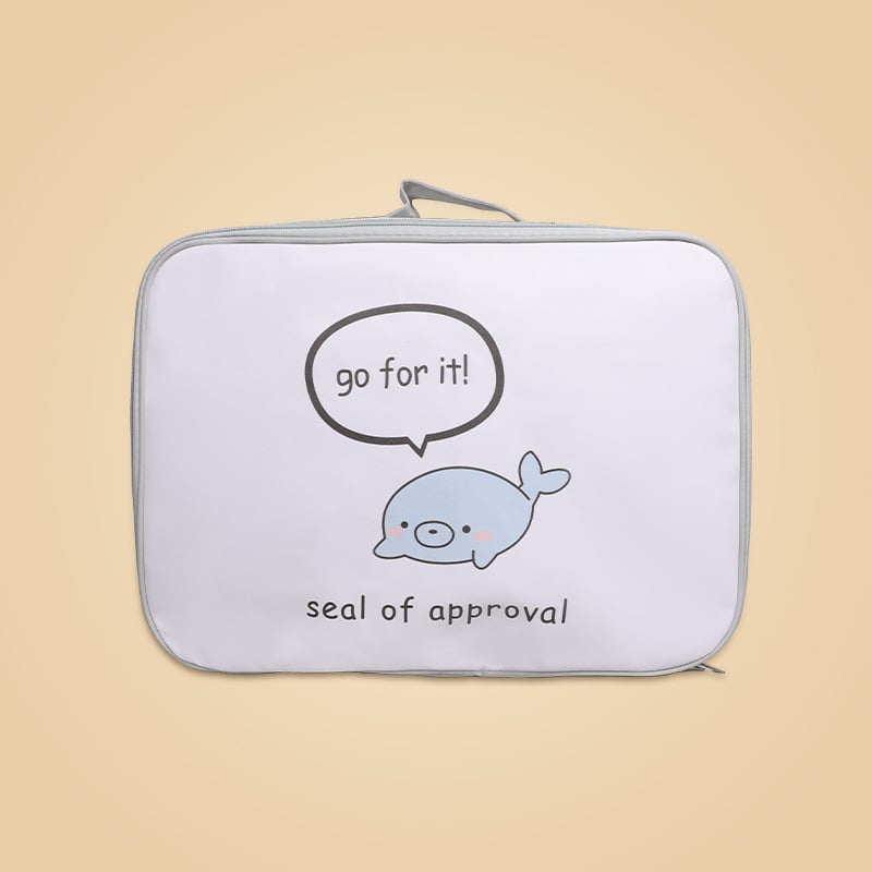 Τσάντα αποθήκευσης ταξιδιού σε κυβικό σχήμα, αδιάβροχο ύφασμα Oxford, με σχέδιο καρτούν, πολυχρηστικός οργανωτής για ρούχα, είδη περιποίησης και βρώμικα ρούχα