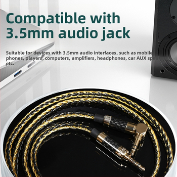 SOYIRI AUX kabel 3.5mm muški-muški za računala i auto audio, model YS-X21, zlatno premazivanje, jezgro bakra prevučeno srebrom, bakar bez kisika, ROHS potvrda