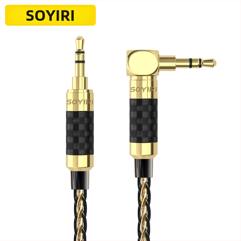 SOYIRI AUX kabel 3.5mm muški-muški za računala i auto audio, model YS-X21, zlatno premazivanje, jezgro bakra prevučeno srebrom, bakar bez kisika, ROHS potvrda