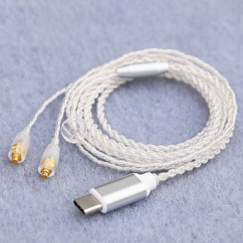 Type-C kabel za slušalice s MMCX konektorom, Android kompatibilan, ALC5686 čip nadogradnja, bakrena jezgra prekrivena srebrnim slojem, oksid bez