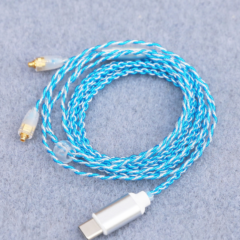 Type-C kabel za slušalice s MMCX konektorom, Android kompatibilan, ALC5686 čip nadogradnja, bakrena jezgra prekrivena srebrnim slojem, oksid bez