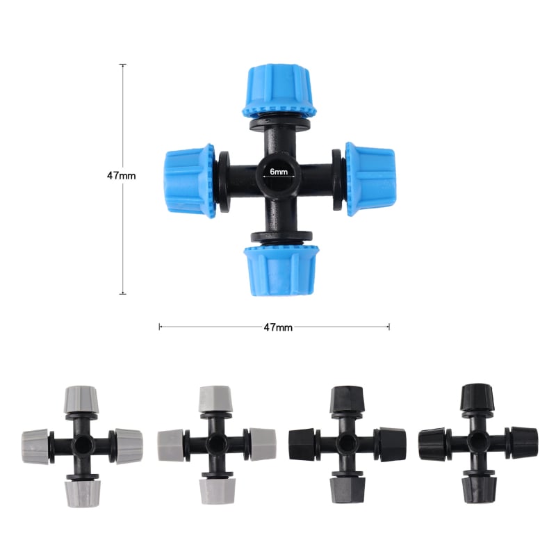 Xiuning Garden POM Mikropostrekovacia tryska, Štvorkrátová krížovo-atomizačná, pre záhradné zavlažovanie a chladenie skleníka