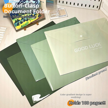 Snaps dokumentu kabatiņa A4, plastmasa, biezums 0,5 cm, 1 lappuses ietilpība, pielāgošana pieejama, ar drukātu logotipu