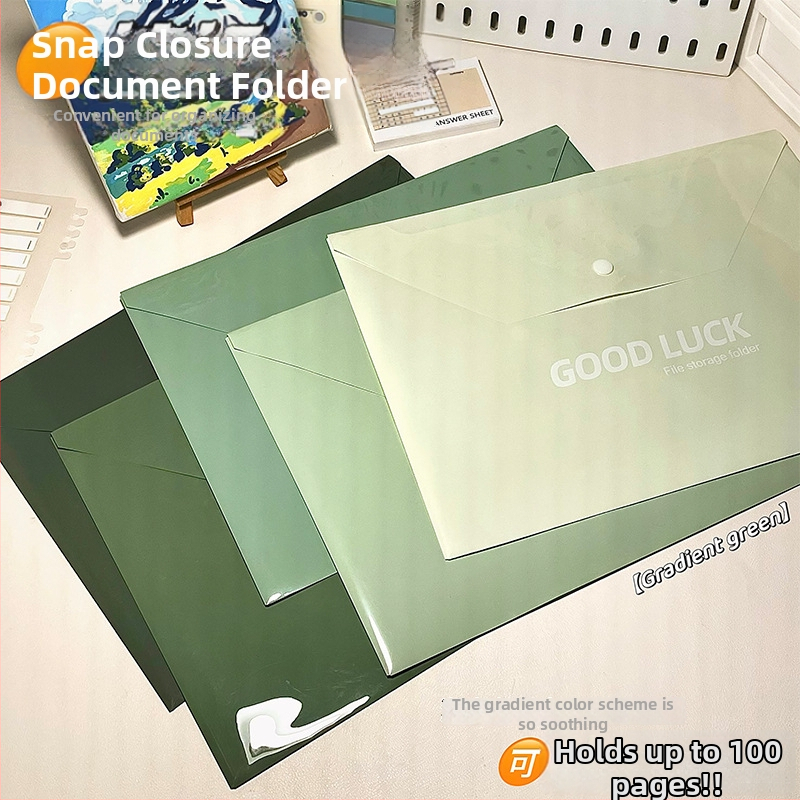 Snaps dokumentu kabatiņa A4, plastmasa, biezums 0,5 cm, 1 lappuses ietilpība, pielāgošana pieejama, ar drukātu logotipu