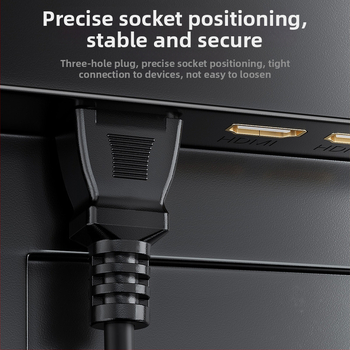 3-ķēžu universālais barošanas kabelis ar kontaktu datoram un monitora vajadzībām | Modelis Pin Line, OEM apstrāde, Izlaists 2024. gada marts