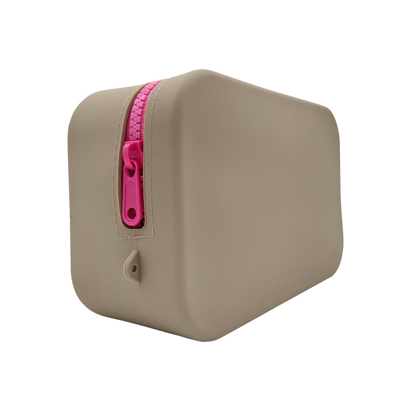 Τσαντάκι μακιγιάζ από σιλικόνη, τετράγωνου σχήματος, πολλαπλής χρήσης, αδιάβροχη, εύκολο καθάρισμα, για ταξίδια και γραφείο