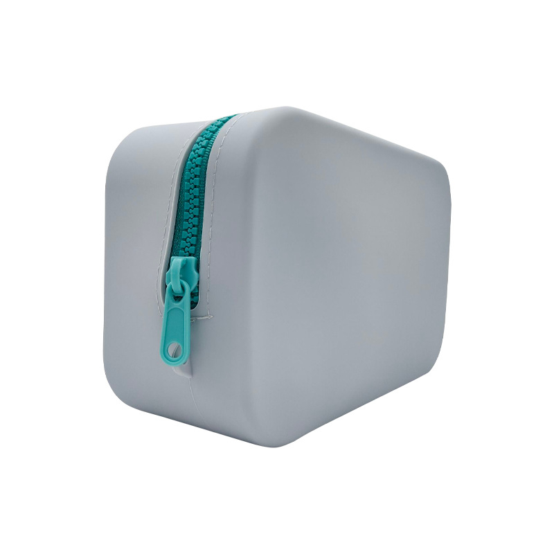 Τσαντάκι μακιγιάζ από σιλικόνη, τετράγωνου σχήματος, πολλαπλής χρήσης, αδιάβροχη, εύκολο καθάρισμα, για ταξίδια και γραφείο