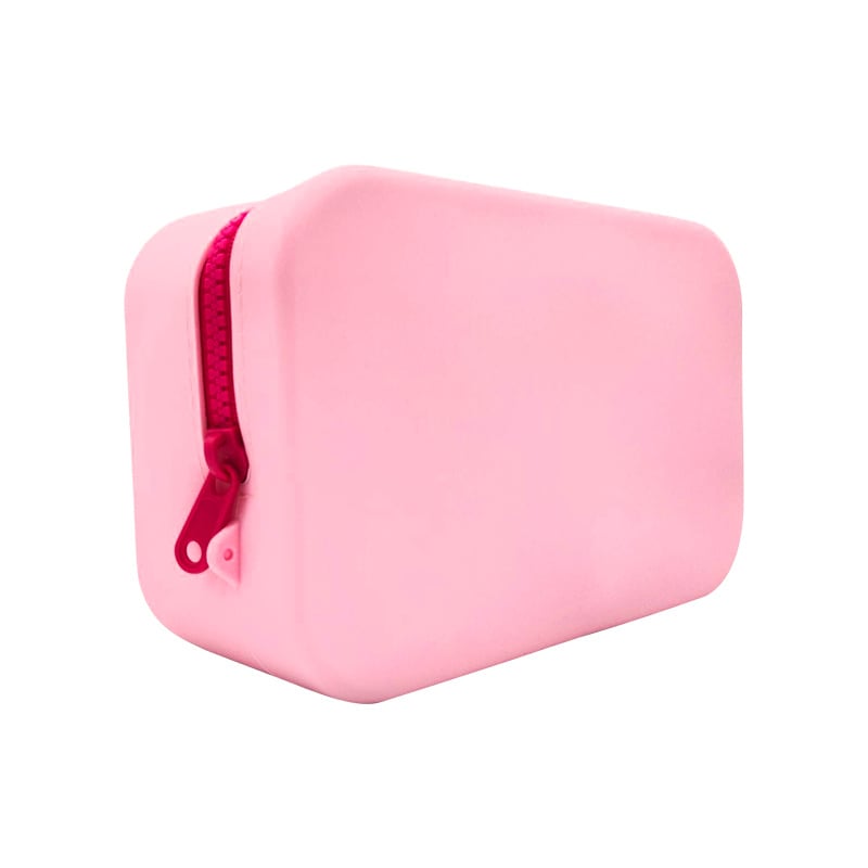 Τσαντάκι μακιγιάζ από σιλικόνη, τετράγωνου σχήματος, πολλαπλής χρήσης, αδιάβροχη, εύκολο καθάρισμα, για ταξίδια και γραφείο