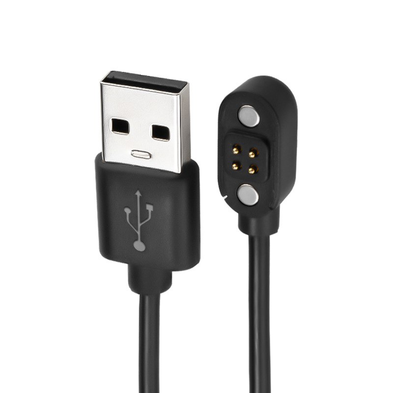 Cablu magnetic de date cu placă de protecție, distanță 2,54 mm, conector USB magnetic cu 4 pini pentru căști cu conducție osoasă și Bluetooth